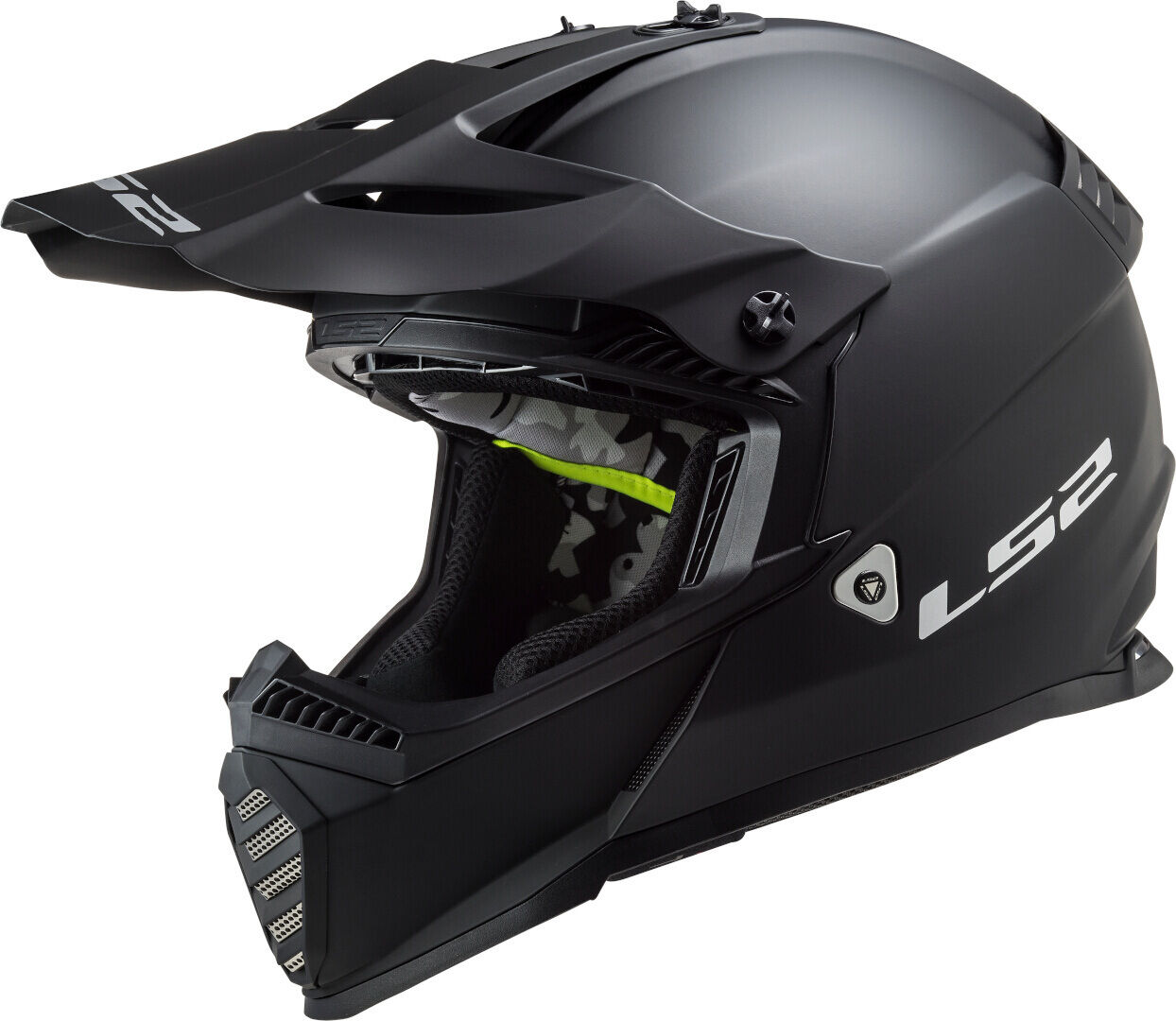 LS2 MX437 Fast Evo Solid Casco de Motocross - Negro (3XL)
