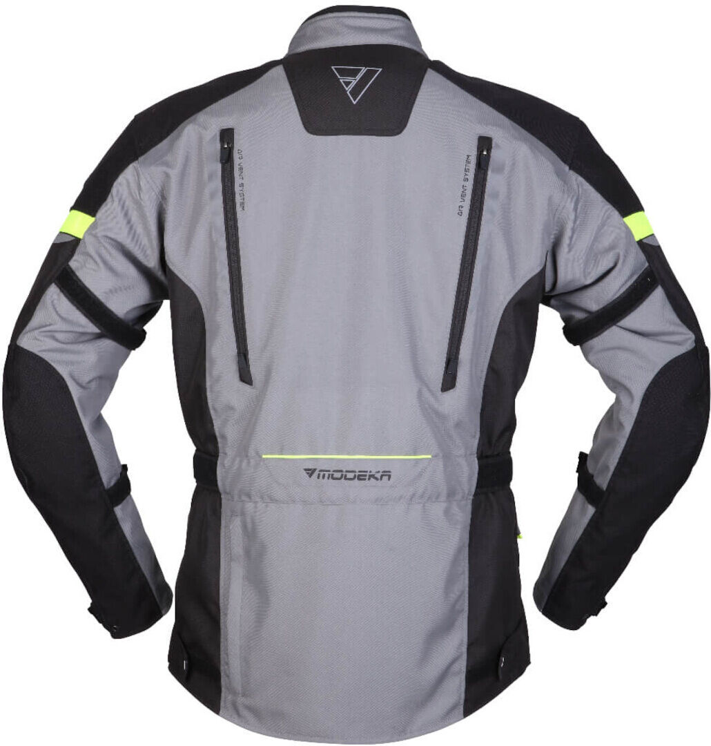 Modeka Striker II Pantalones Textiles para Motocicletas - Negro Gris (2XL)
