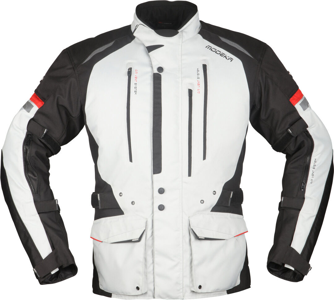 Modeka Striker II Pantalones Textiles para Motocicletas - Negro Gris (XL)