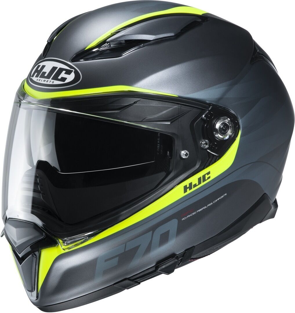 HJC F70 Feron Casco - Gris Amarillo (S)