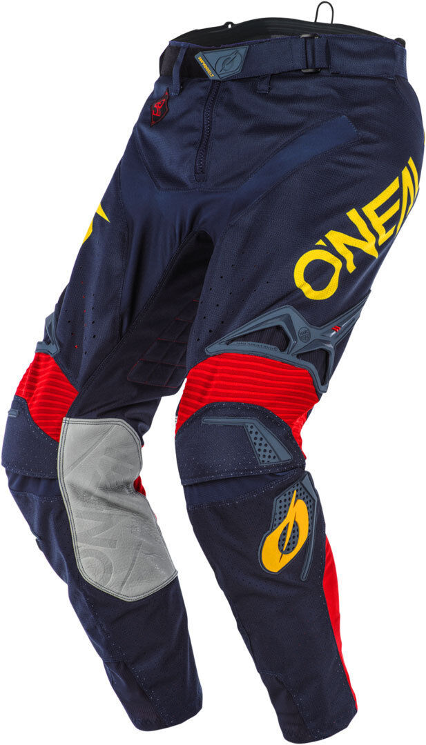 Oneal Hardwear Reflexx Pantalones de Motocross - Azul Amarillo (30)