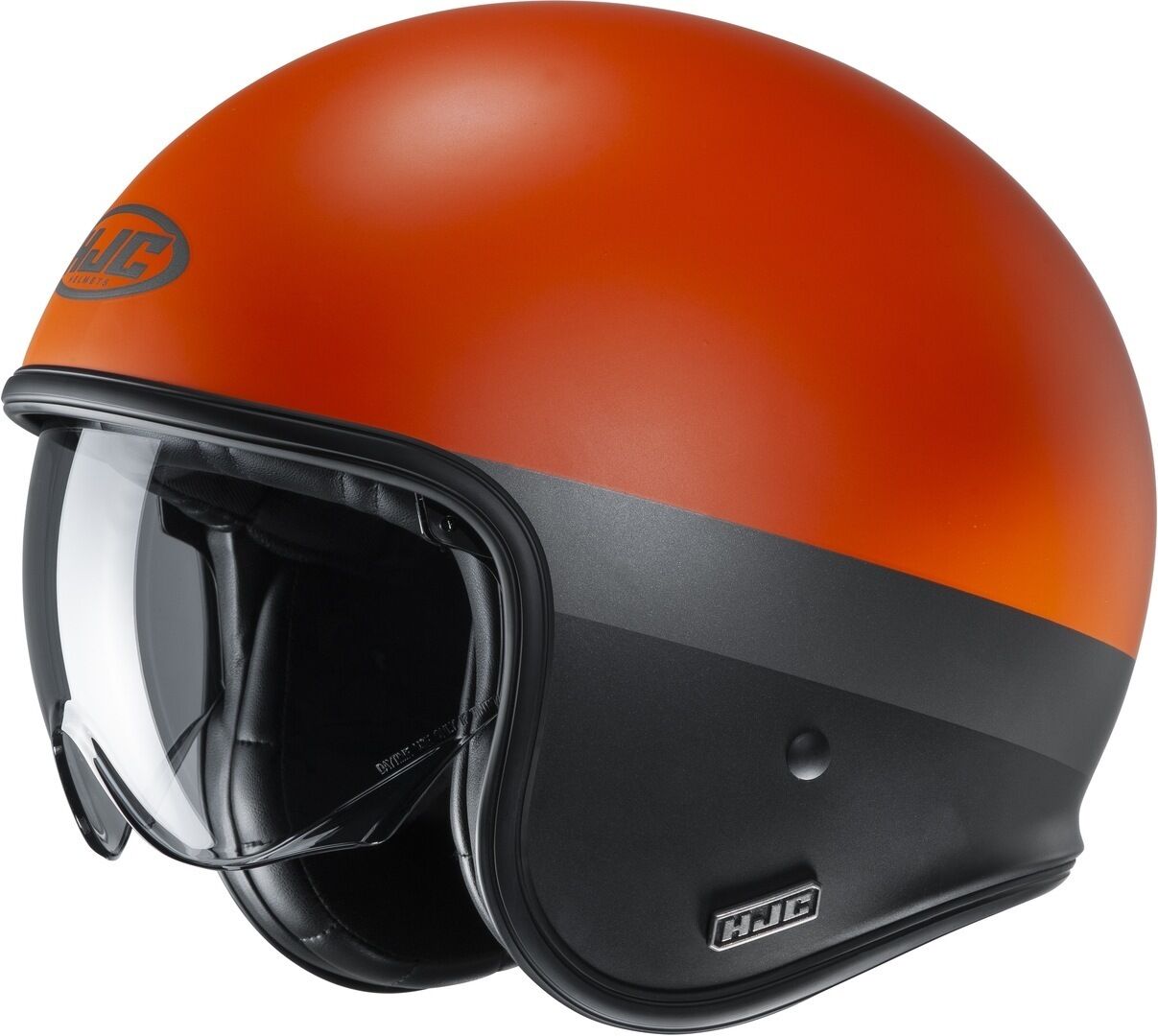 HJC V30 Perot Casco jet - Negro Naranja (XS)