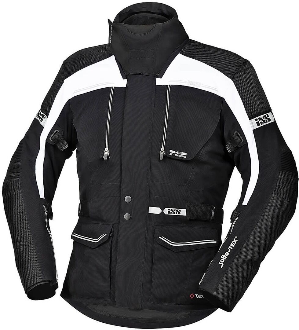 IXS Tour Traveller-ST Chaqueta textil para motocicletas - Negro Blanco (4XL)