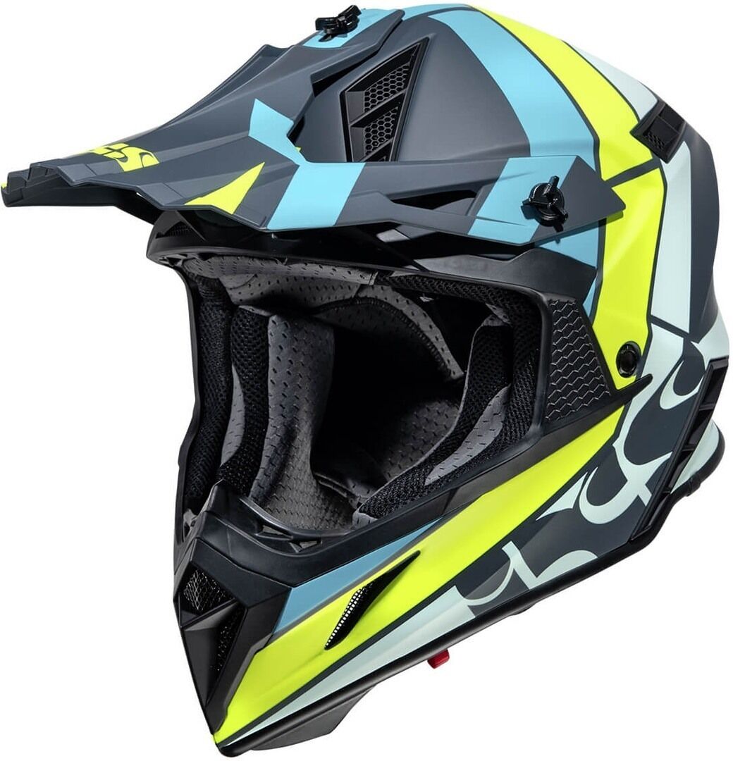 IXS 189 2.0 Casco de Motocross - Amarillo Azul (2XL)