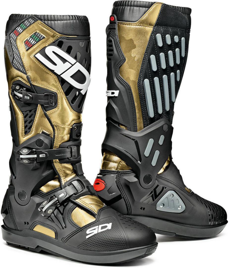 Sidi Atojo SRS Camo Botas de Motocross - Negro Oro (45)