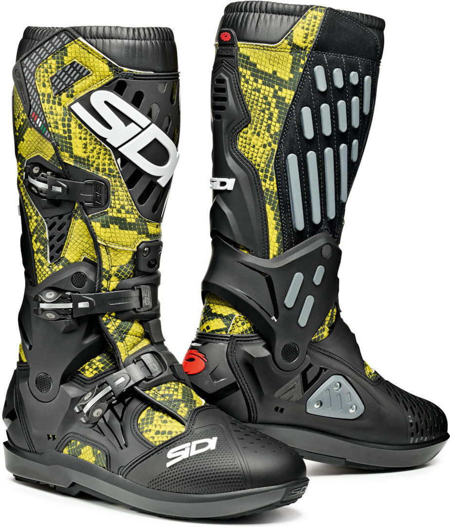 Sidi Atojo SRS Snake Limited Edition Botas de Motocross - Negro Amarillo (46)