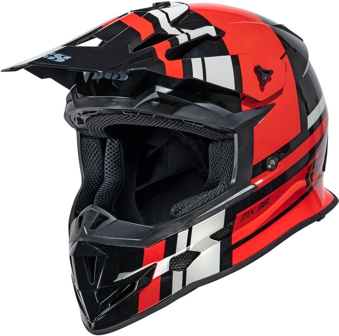 IXS 361 2.3 Casco de Motocross - Negro Rojo (XS)