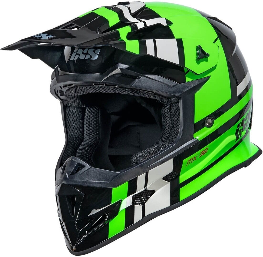 IXS 361 2.3 Casco de Motocross - Negro Verde (2XL)