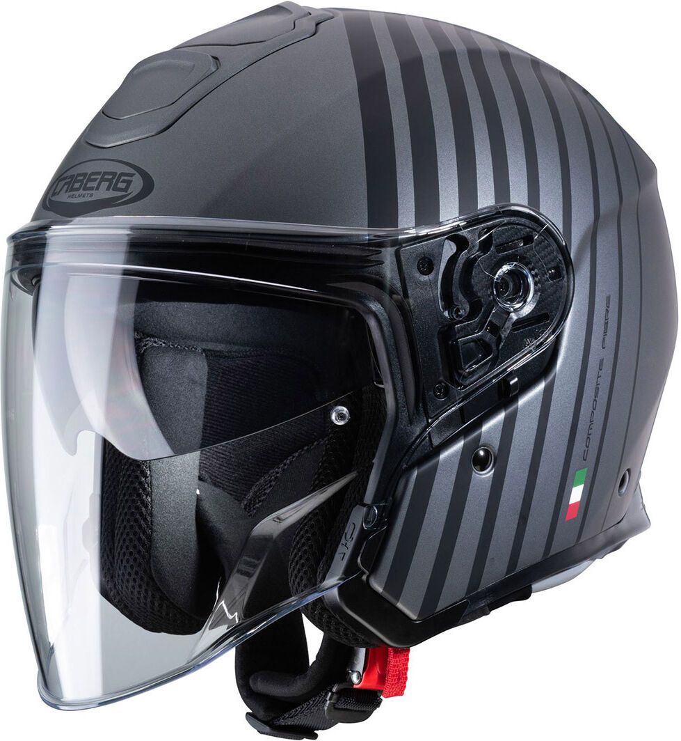 Caberg Flyon Bakari Casco Jet - Negro Gris (2XL)