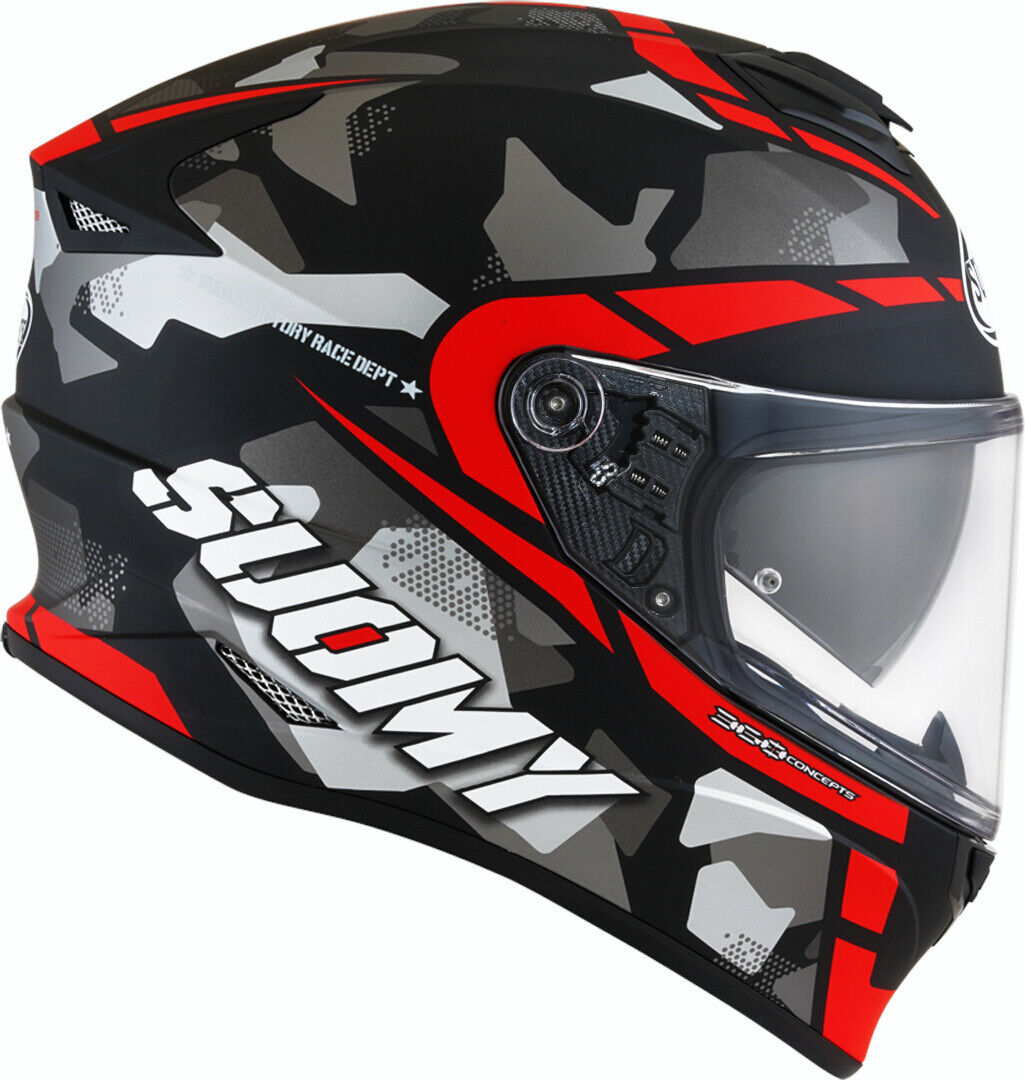 Suomy Stellar Race Squad Casco - Negro Rojo (XL)