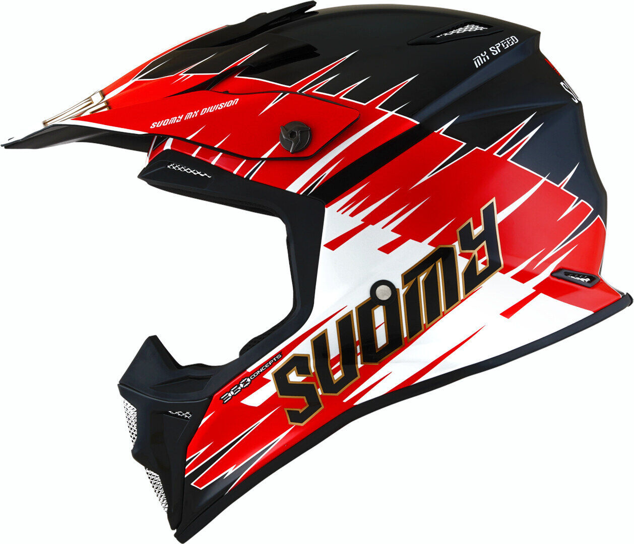 Suomy MX Speed Warp MIPS Casco de Motocross - Negro Blanco Rojo