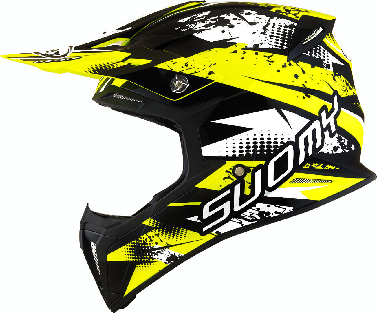 Suomy X-Wing Gap Casco de Motocross - Negro Blanco Amarillo (XL)