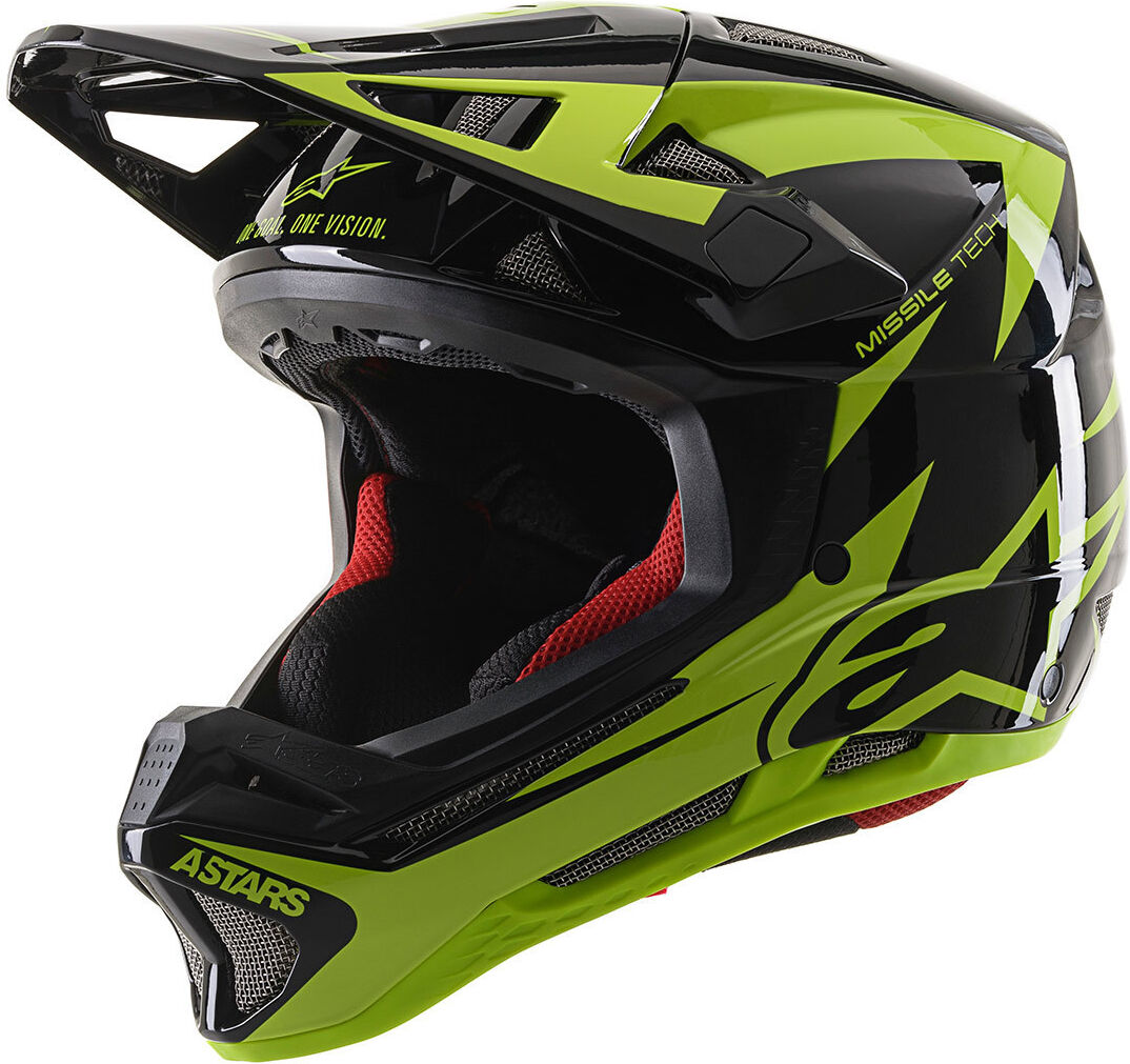 Alpinestars Missile Tech Airlift Casco cuesta abajo - Negro Verde (XL)