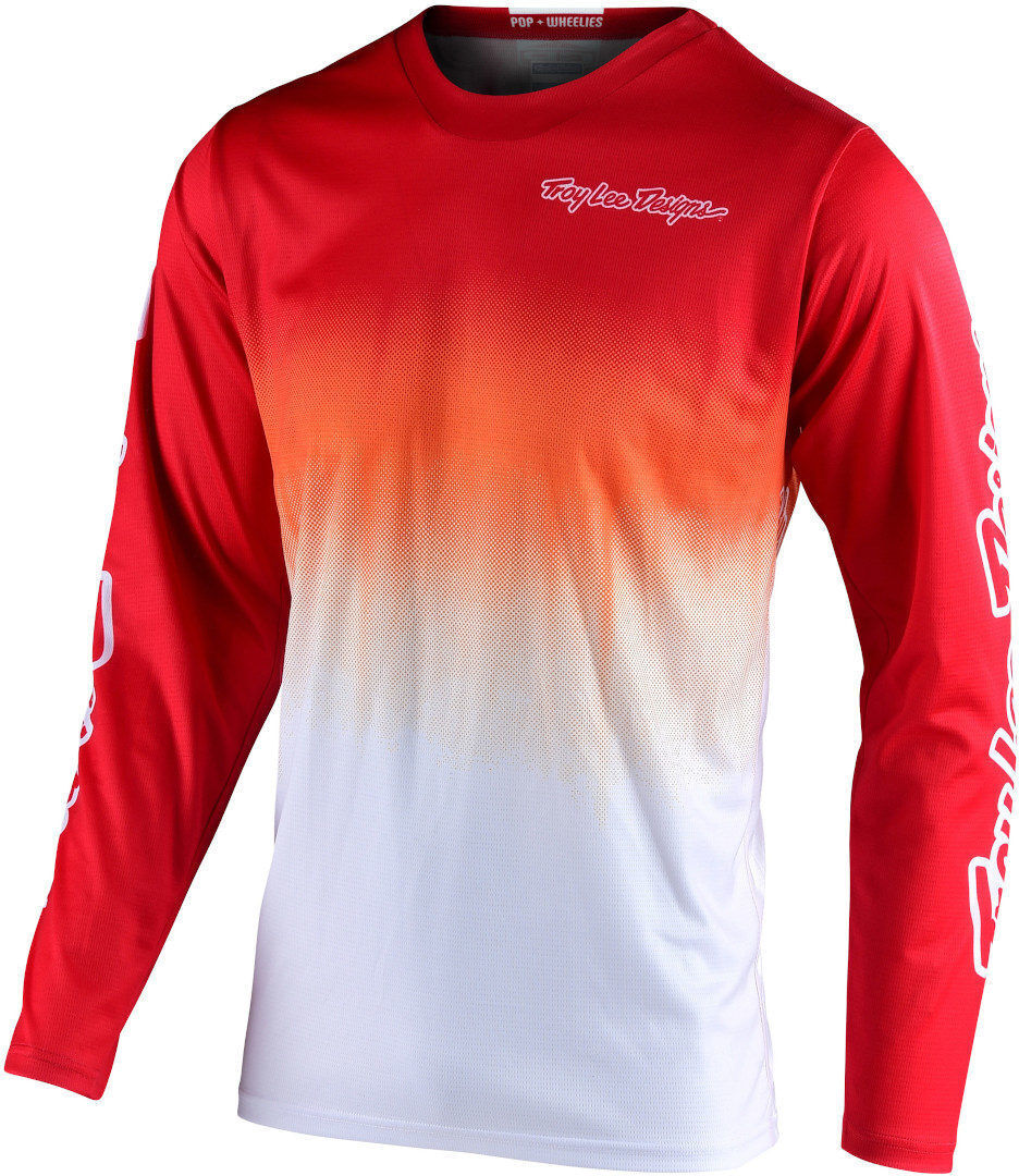 Lee GP Stain'd Motocross Jersey - Blanco Rojo (XL)