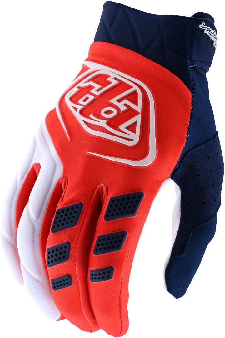 Lee Revox Guantes de Motocross - Blanco Naranja (2XL)