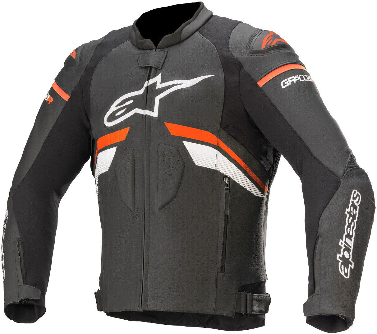 Alpinestars GP Plus R V3 Chaqueta de cuero de motocicleta - Negro Blanco Rojo (54)