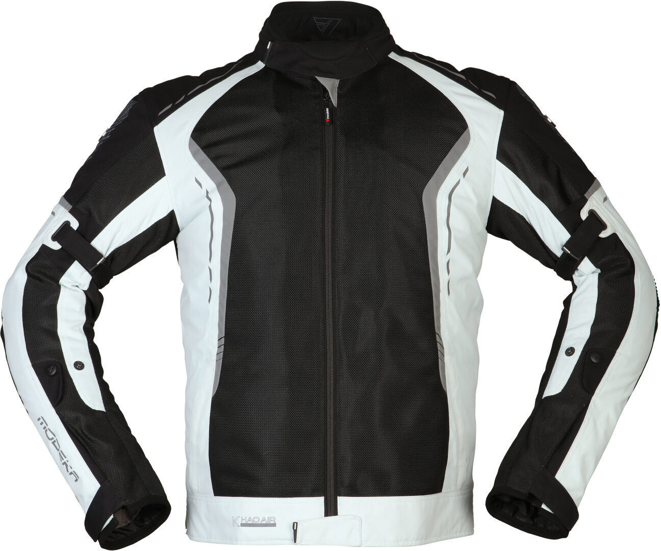 Modeka Khao Air Chaqueta textil de motocicleta - Negro Gris (M)