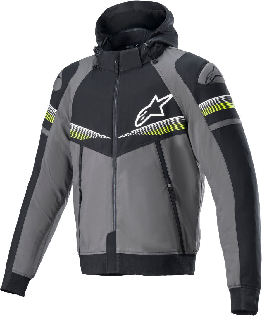 Alpinestars Sektor V2 Sudadera con capucha para motocicletas - Negro Gris Amarillo (4XL)