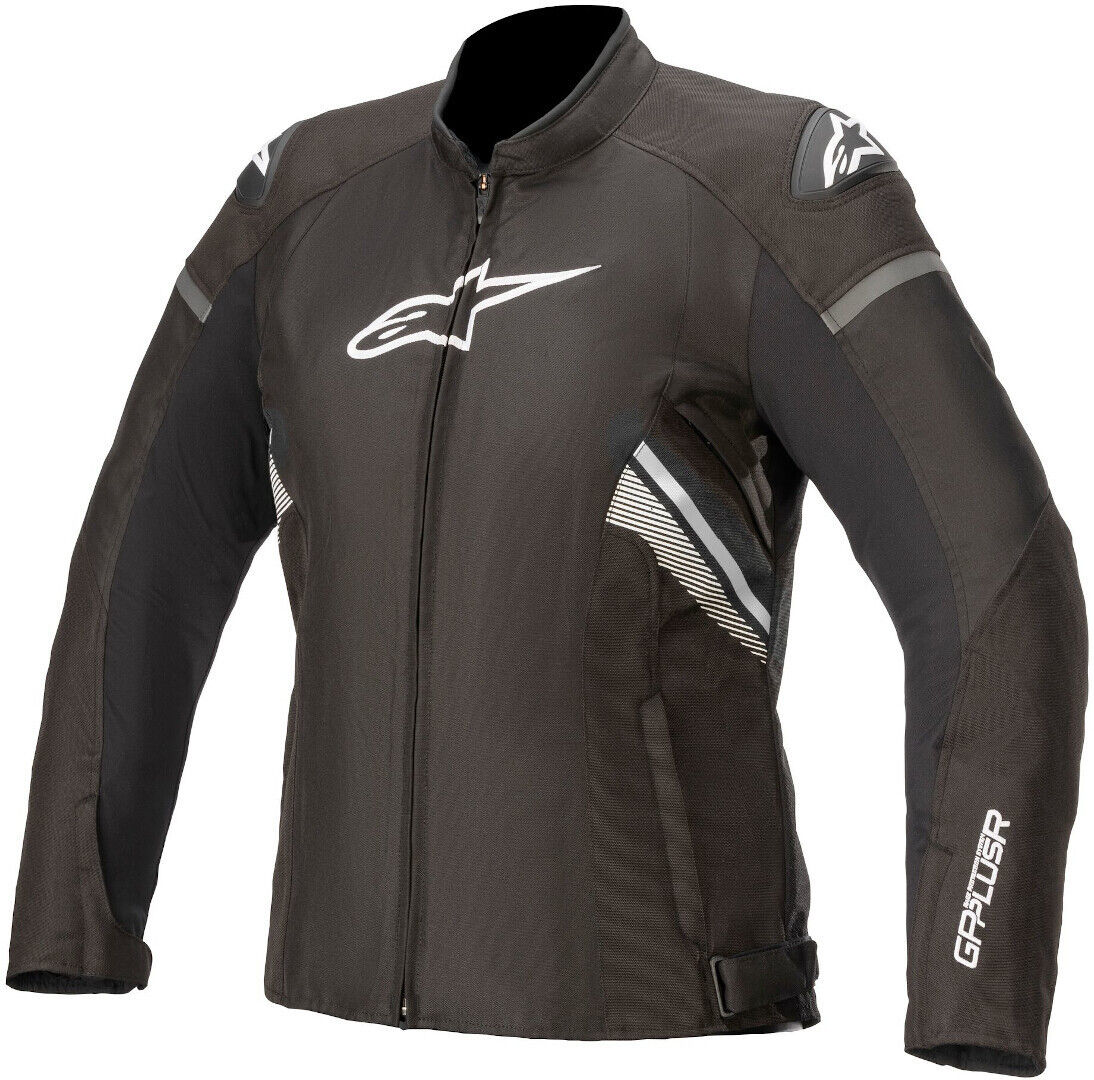 Alpinestars Stella T-GP Plus V3 Chaqueta textil para motocicletas de señoras - Negro Blanco (XS)