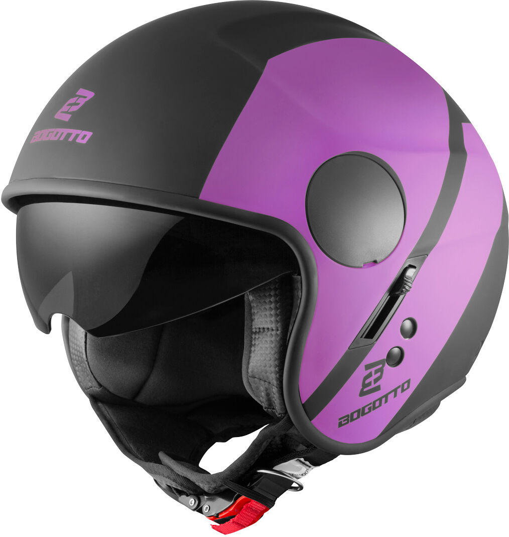 Bogotto V595 Sierra Casco Jet - Negro Lila (XL)