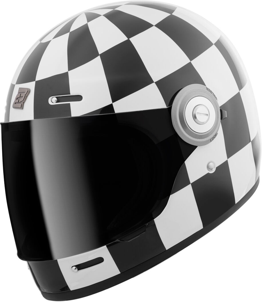 Bogotto V135 Diamante Casco - Negro Blanco (XS)