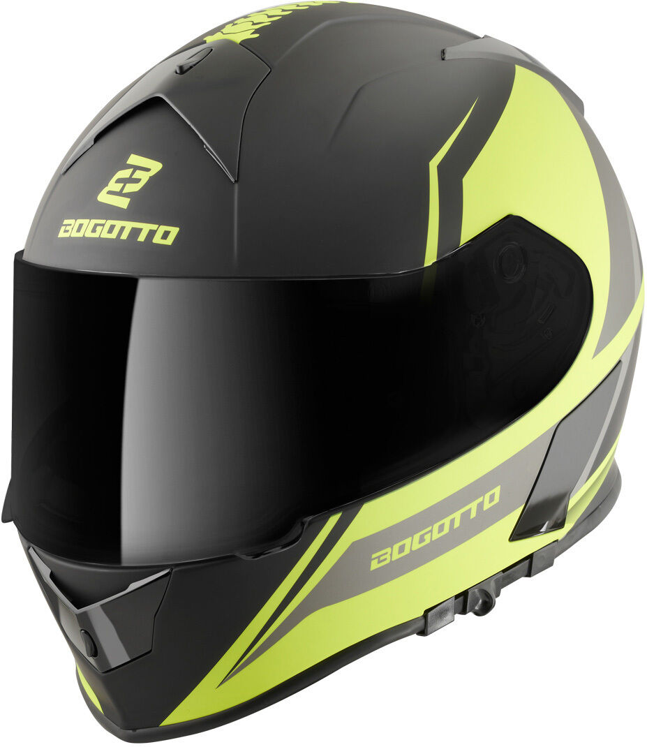 Bogotto V126 G-Evo Casco - Negro Amarillo (XL)