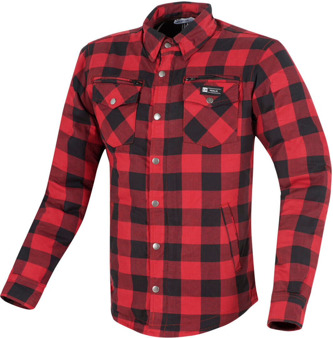 Merlin Madison Camisa de motocicleta de damas - Negro Rojo (L)