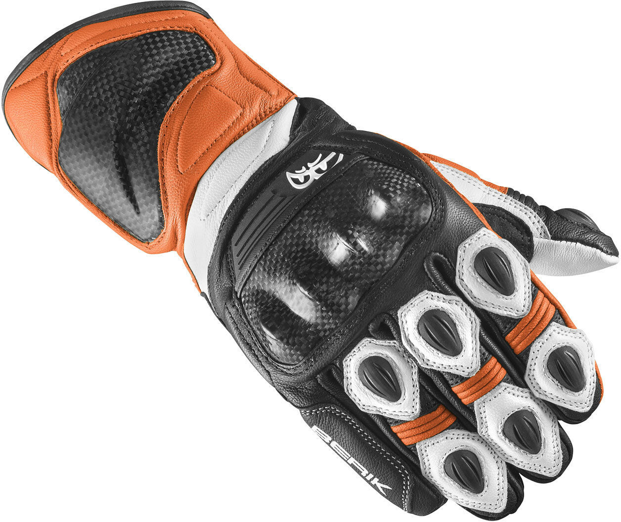 Berik TX-1 Pro Guantes de motocicleta - Negro Blanco Naranja (3XL)