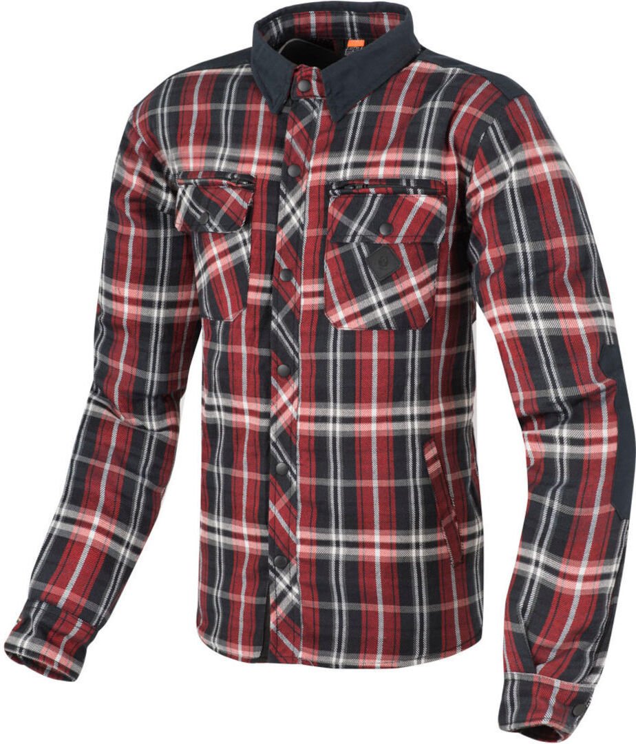 Merlin Hendrix Camisa de moto - Blanco Rojo Azul (M)