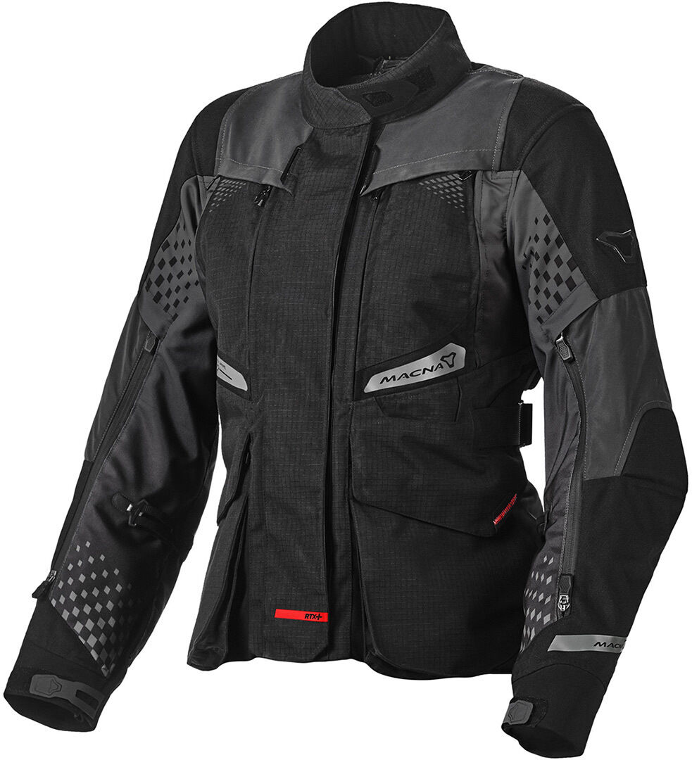 Macna Fusor Chaqueta textil para motocicletas de señoras - Negro (L)