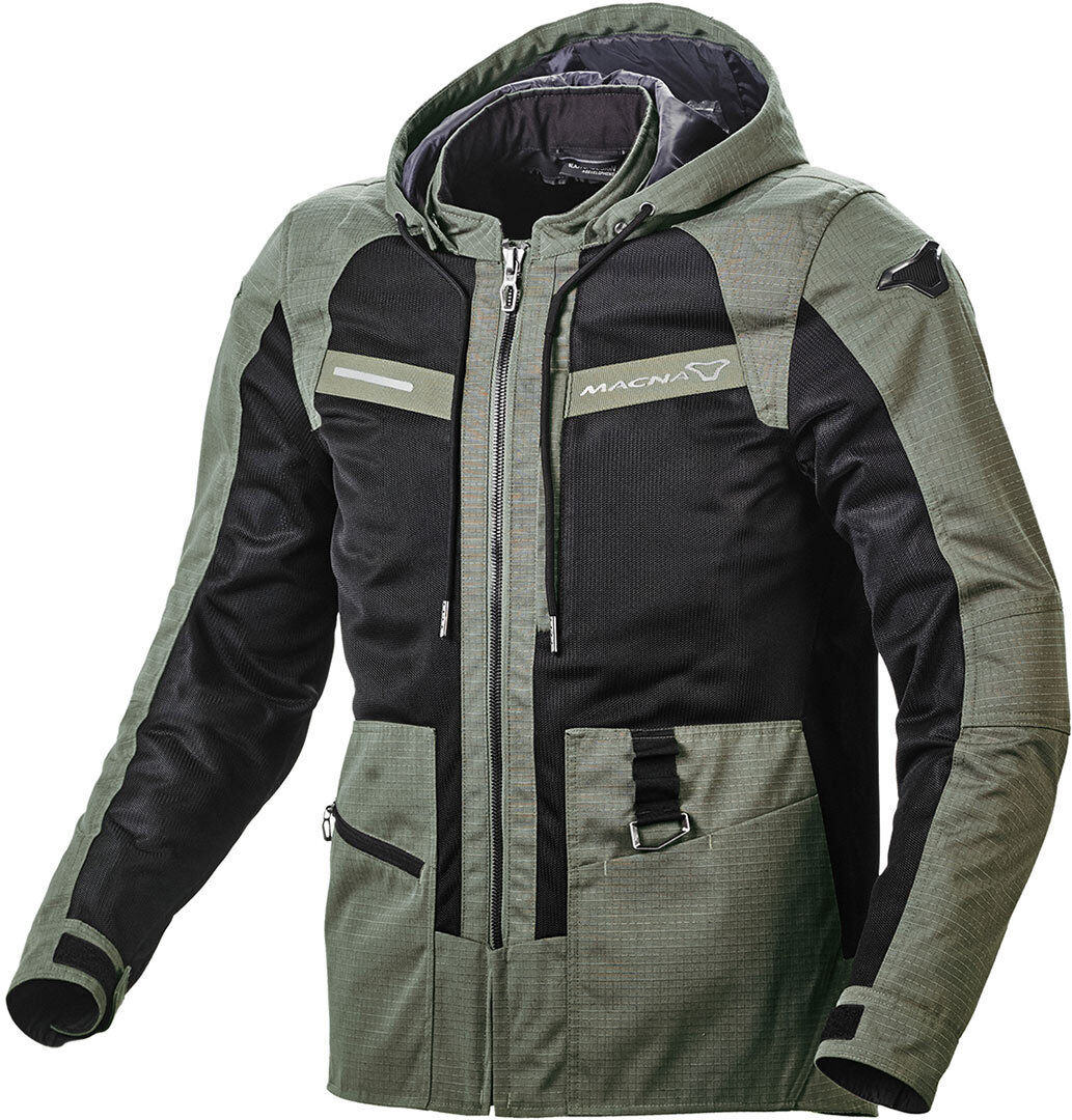 Macna Chinook Chaqueta textil para motocicletas - Verde (XL)