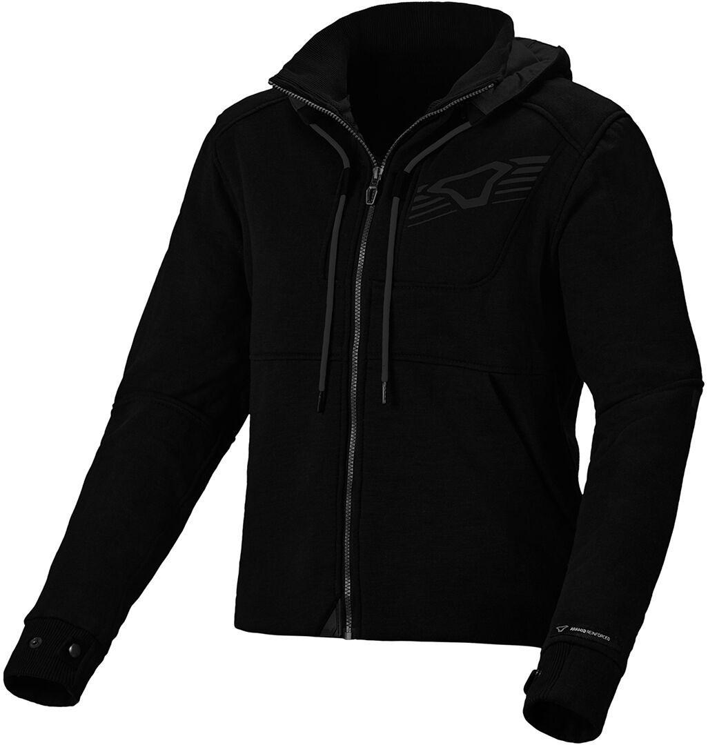 Macna District Chaqueta textil de moto para mujer - Negro (L)