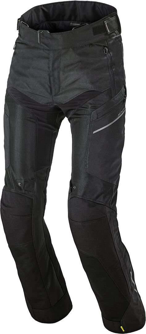 Macna Bora Pantalones Textiles para Motocicletas - Negro (L)