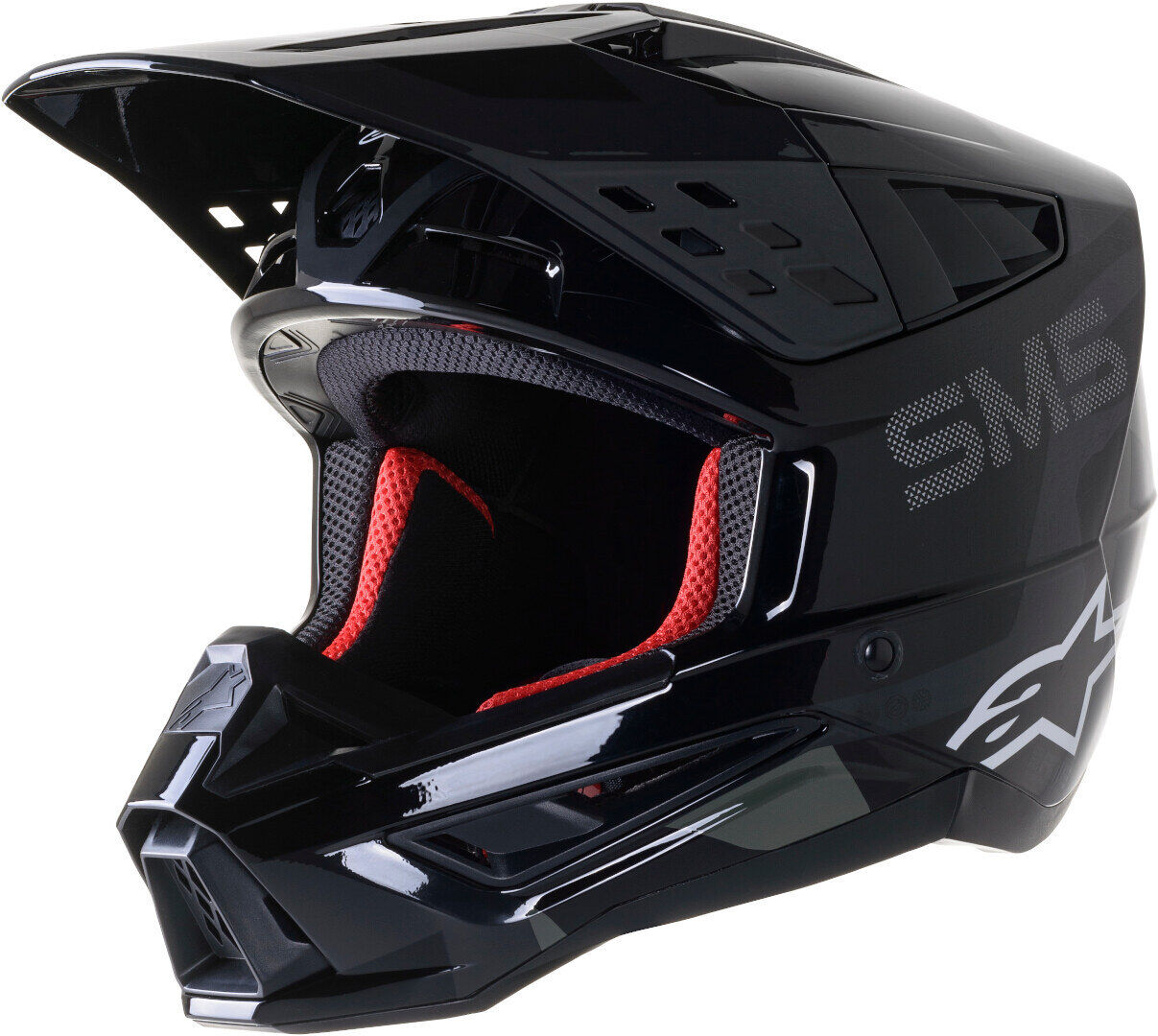 Alpinestars S-M5 Rover Casco de Motocross - Negro Gris (L)