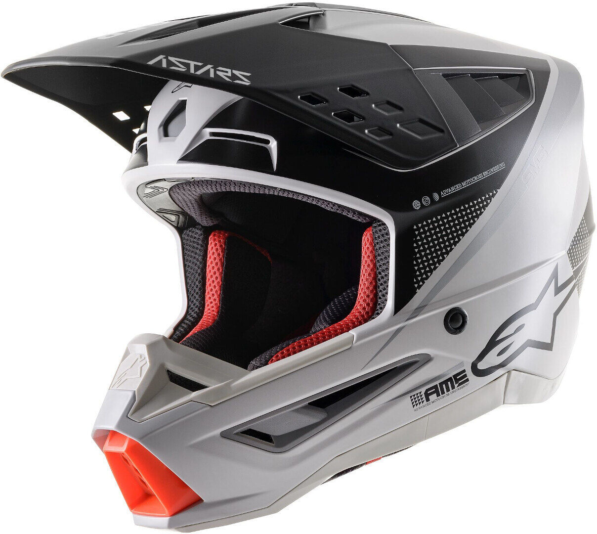 Alpinestars S-M5 Rayon Casco de Motocross - Gris (XS)