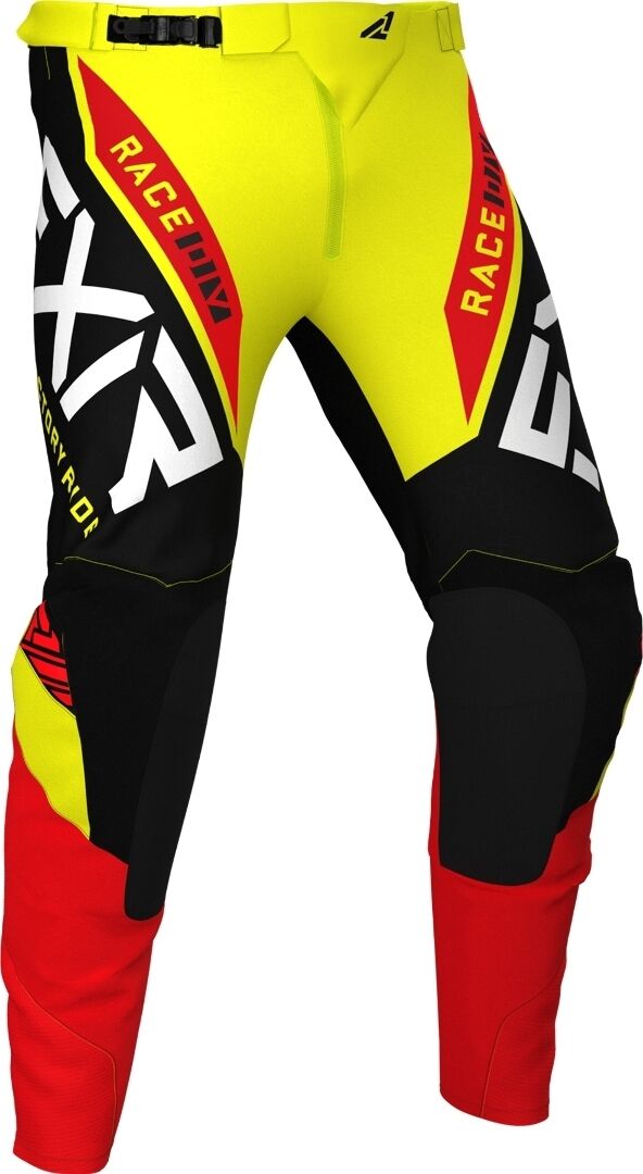 FXR Pro-Stretch Helium MX Gear Pantalones de Motocross Juvenil - Negro Rojo Amarillo (26)