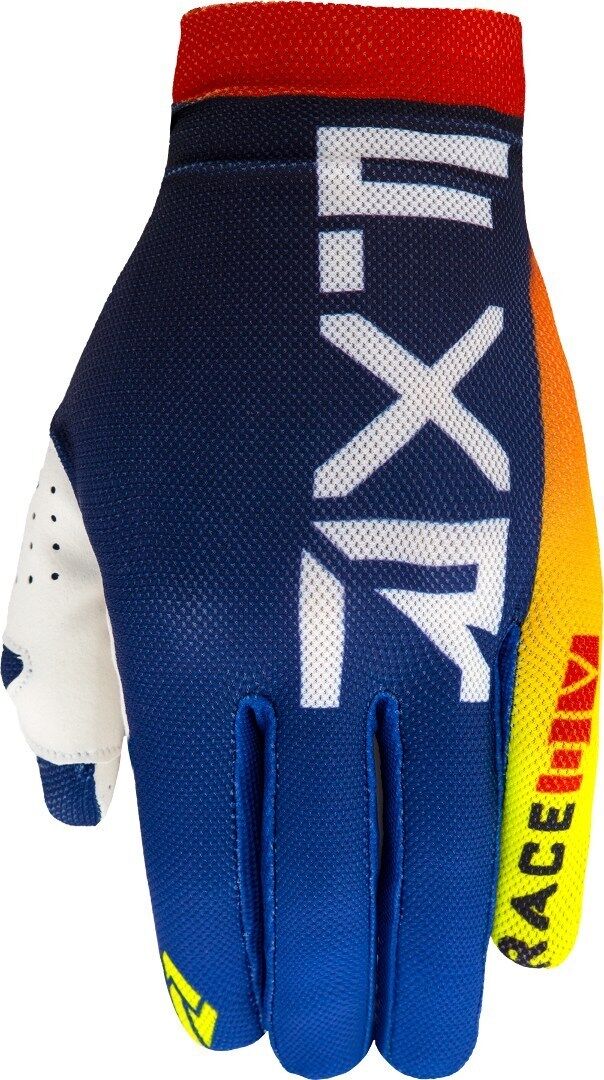 FXR Slip-On Air MX Gear Guantes de Motocross - Rojo Azul Amarillo