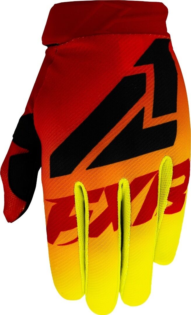 FXR Clutch Strap MX Gear Guantes de Motocross - Negro Rojo Amarillo (L)