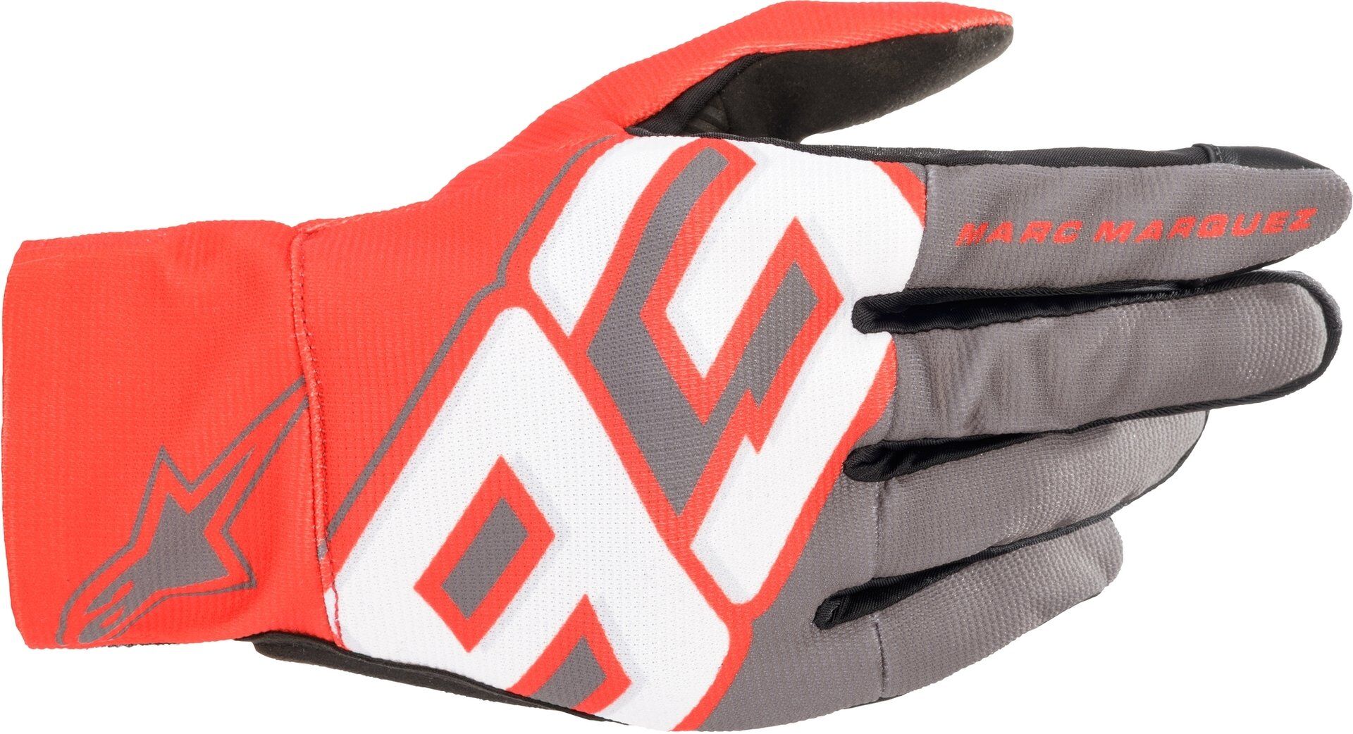 Alpinestars MM93 Aragon gris oscuro / rojo / blanco Guantes de motocicleta - Gris Rojo (2XL)