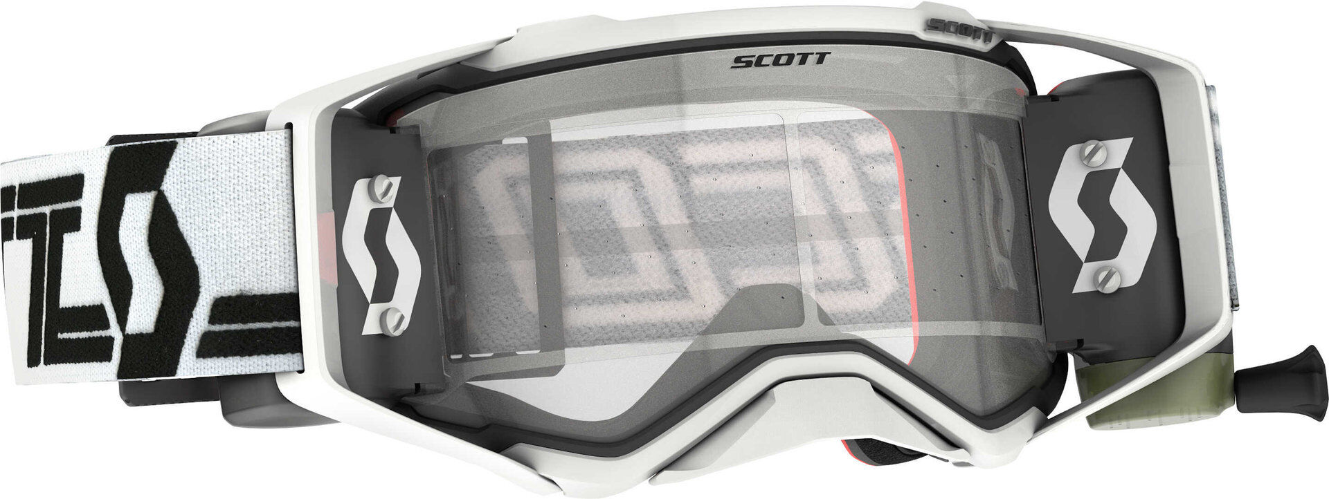 Scott Prospect Super WFS Gafas de Motocross blancas/negras - Negro Blanco (un tamaño)