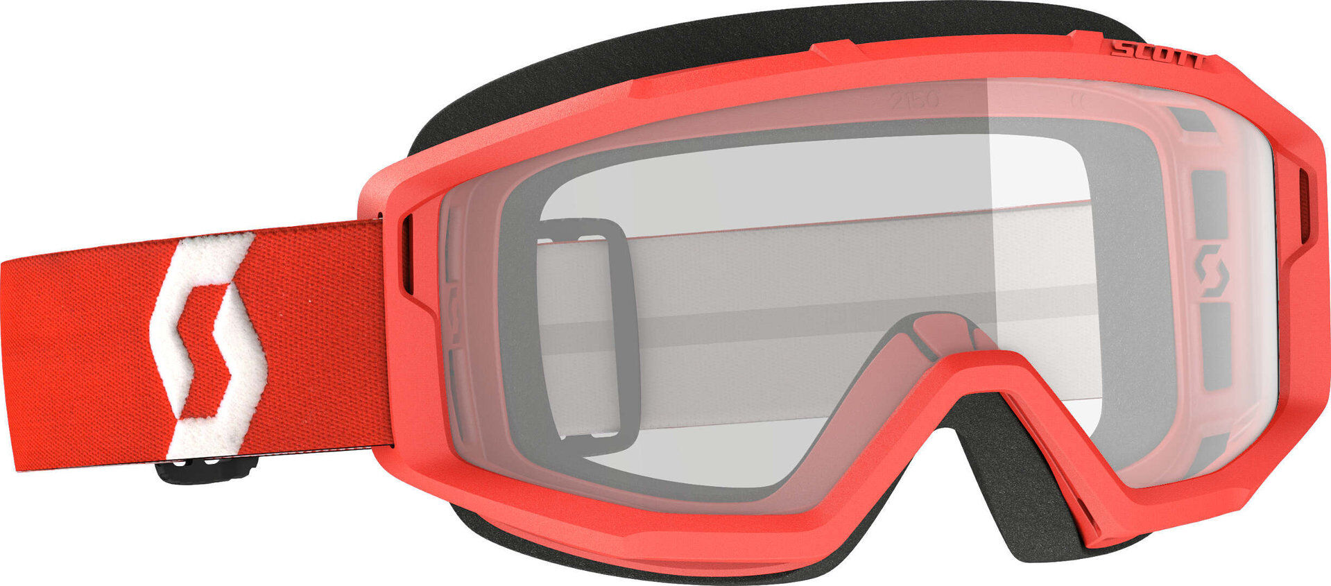 Scott Primal Clear gafas rojas de Motocross - Rojo (un tamaño)