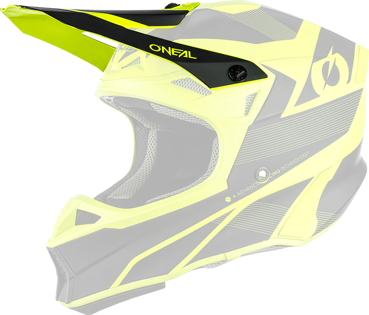 Oneal 10Series Hyperlite Compact Pico del Casco - Negro Amarillo (un tamaño)