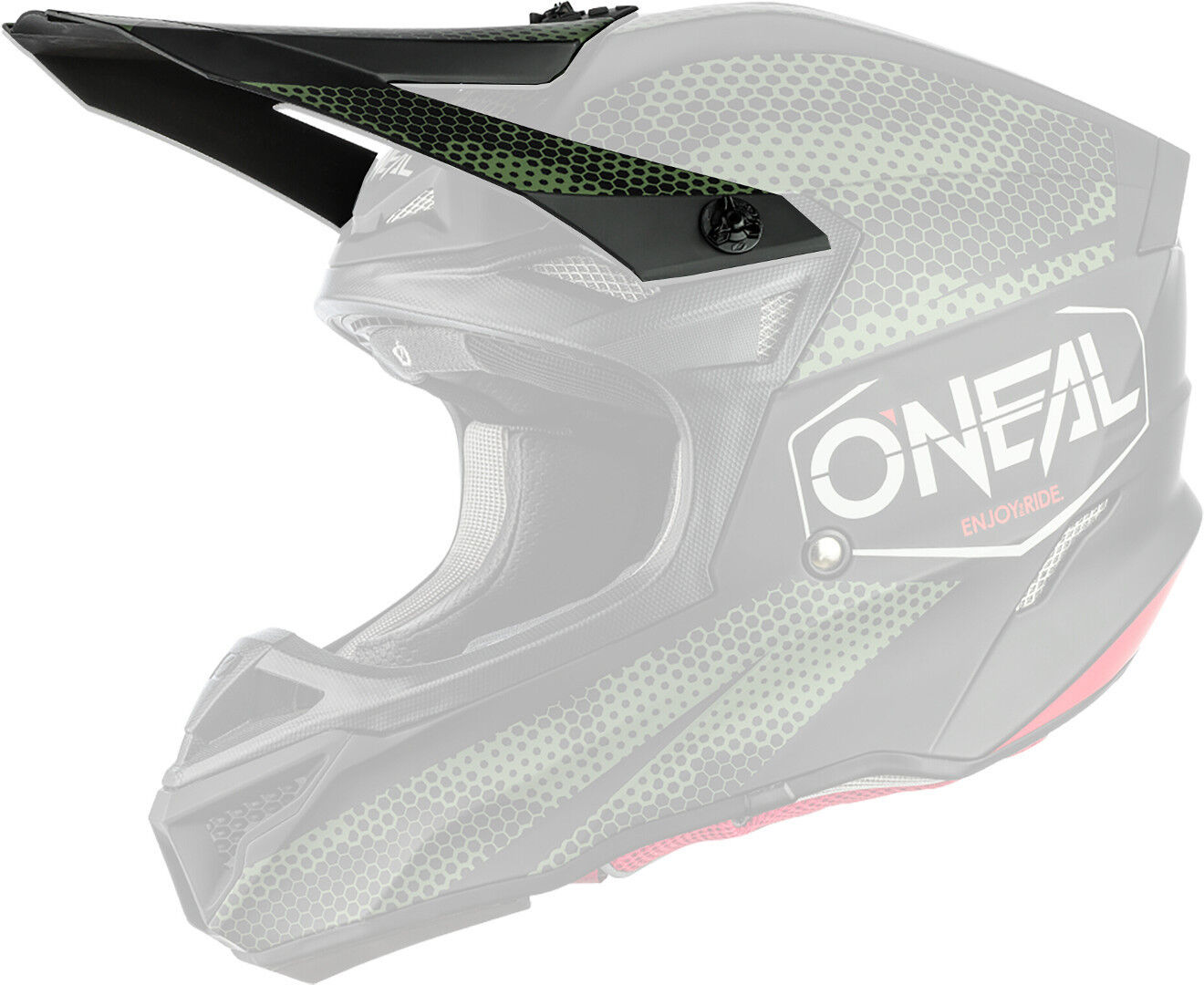 Oneal 5Series Polyacrylite Covert Pico del Casco - Verde (un tamaño)