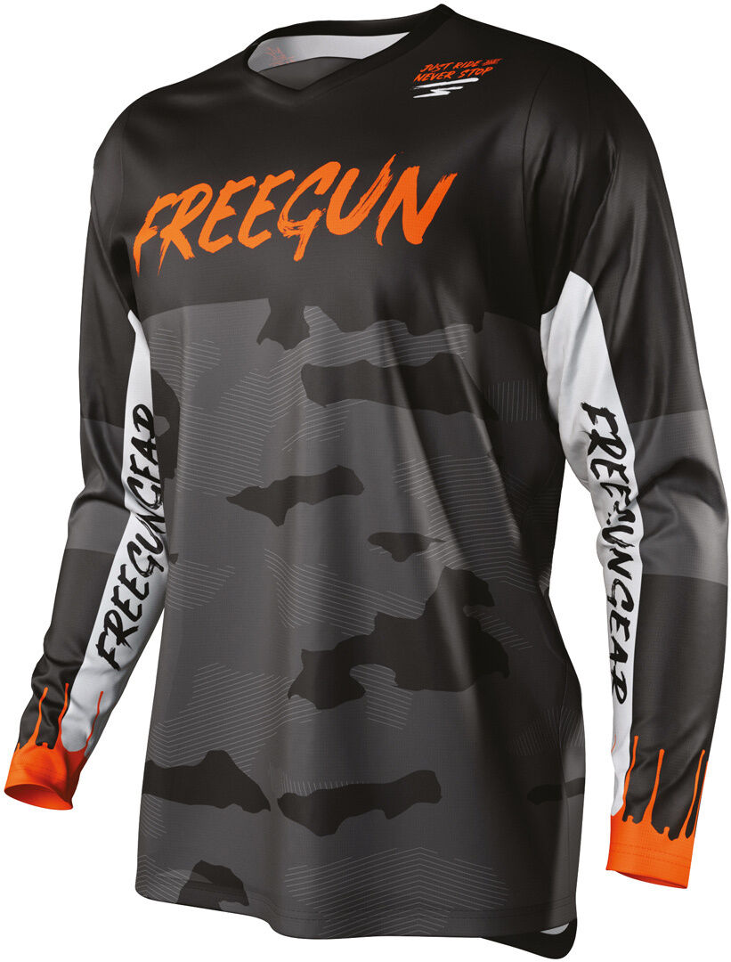 Freegun Devo Camo Motocross Jersey - Naranja (S)