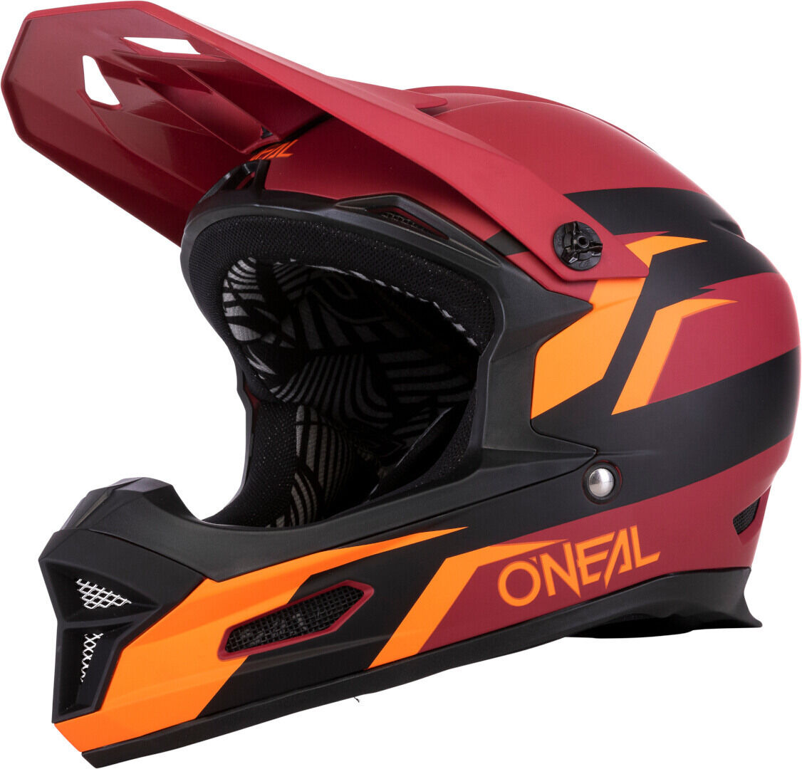 Oneal Fury Stage Casco cuesta abajo - Rojo Naranja (XS)