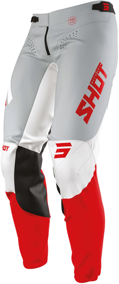 Shot Aerolite Airflow Pantalones de Motocross - Gris Rojo (30)