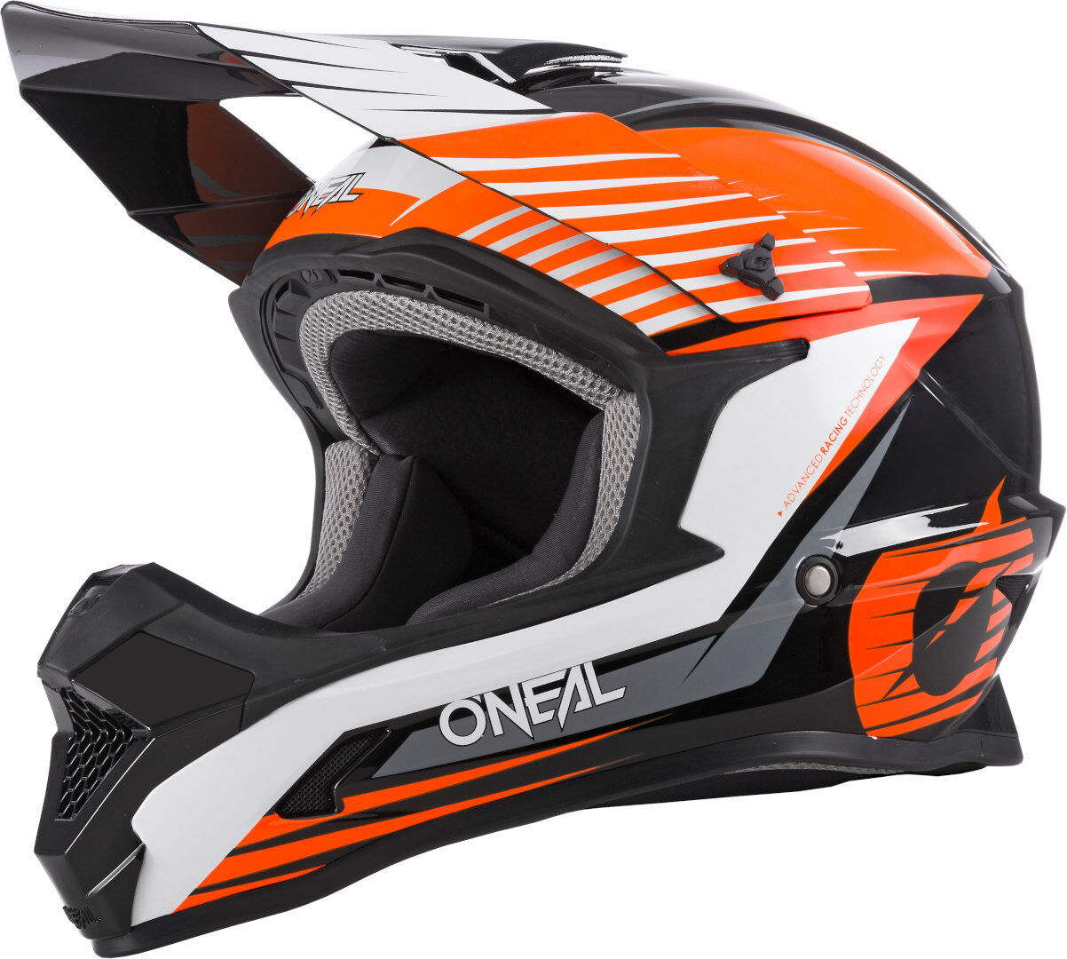 Oneal 1Series Stream V21 Casco de motocross - Negro Naranja (2XL)