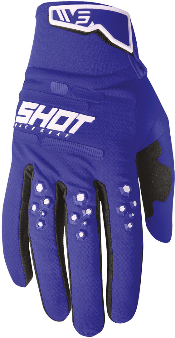 Shot Vision Guantes de Motocross - Azul (M L)