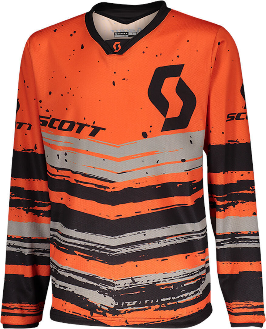 Scott 350 Noise Jersey de Motocross para niños - Negro Naranja (S)