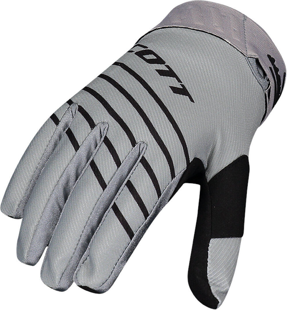 Scott 450 Angled Guantes de Motocross - Negro Gris (XL)